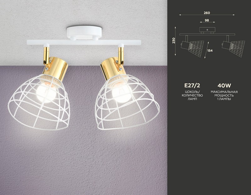 Настенно-потолочный спот в стиле лофт Ambrella Light TR8601
