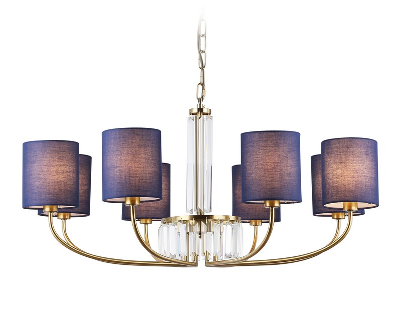 Подвесная люстра с абажурами и хрусталем Ambrella Light LH71273