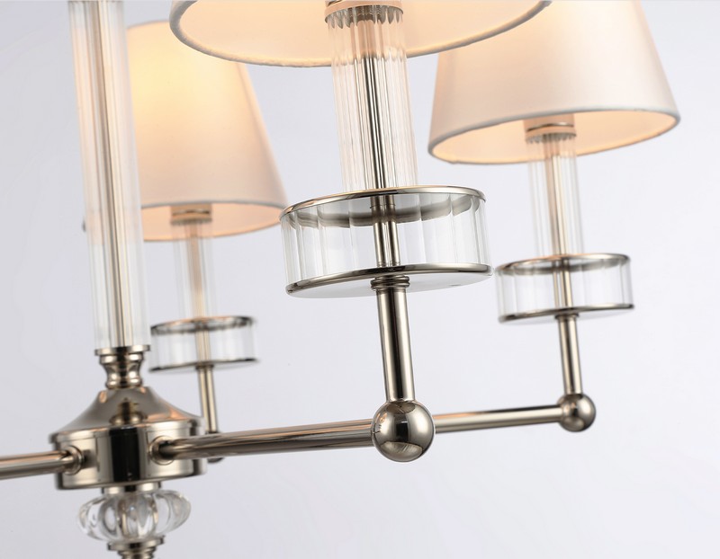 Подвесная люстра с абажурами и хрусталем Ambrella Light LH71001 Подвесная люстра с абажурами и хрусталем Ambrella Light LH71001