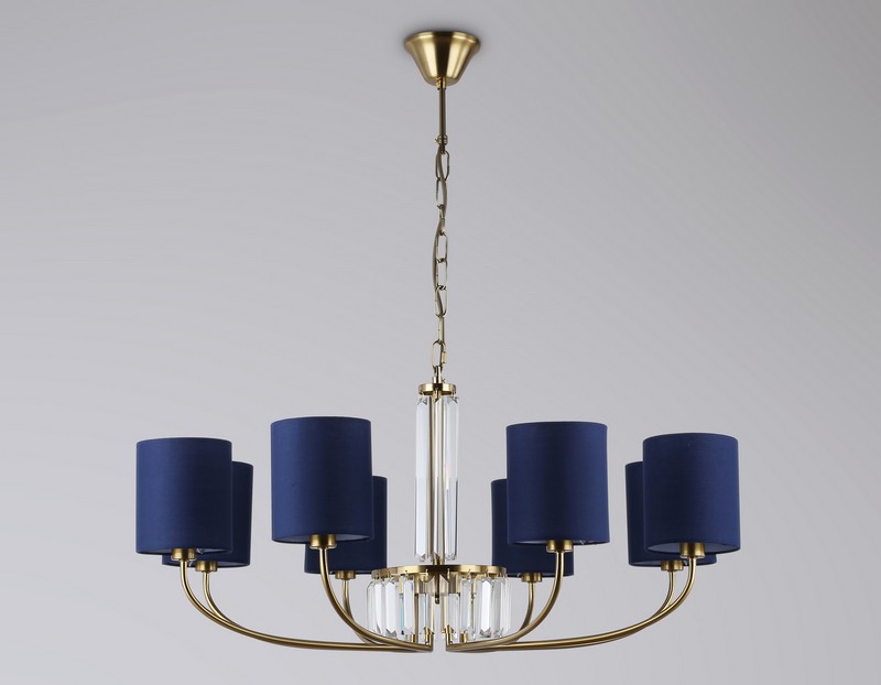 Подвесная люстра с абажурами и хрусталем Ambrella Light LH71273 Подвесная люстра с абажурами и хрусталем Ambrella Light LH71273