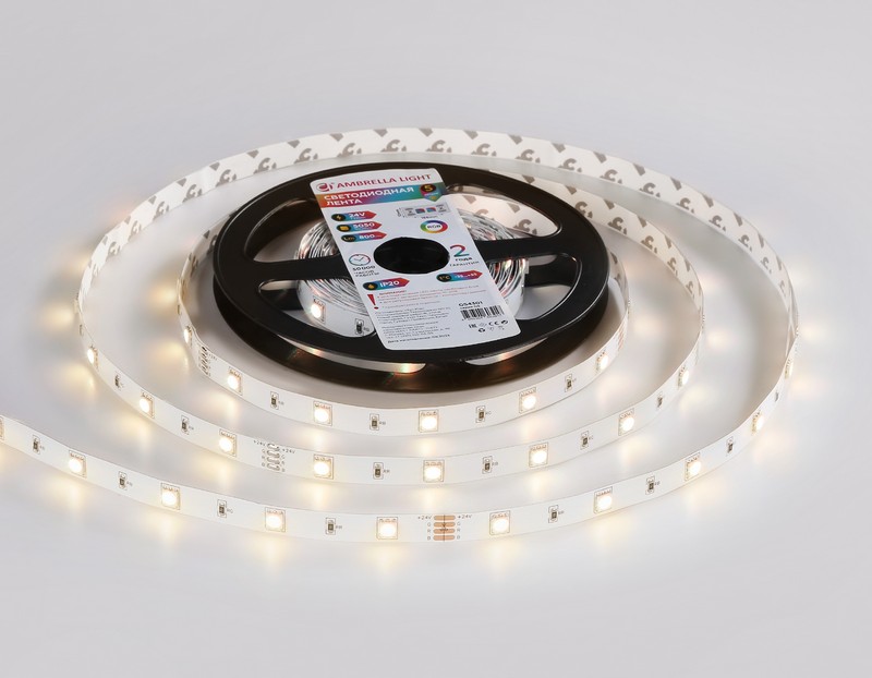 Светодиодная лента RGB Ambrella Light GS4301 5050 30Led /7.2W m/ 24V IP20 RGB 5m Ambrella Light GS4301