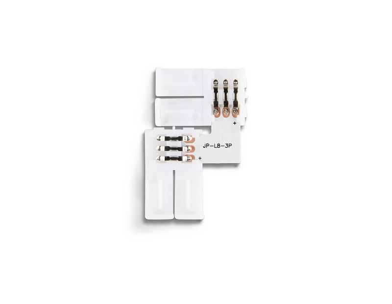 Соединитель угловой L для светодиодной ленты 2835 12/24V (3 конт.) GS6601 (10шт) Ambrella Light GS6601