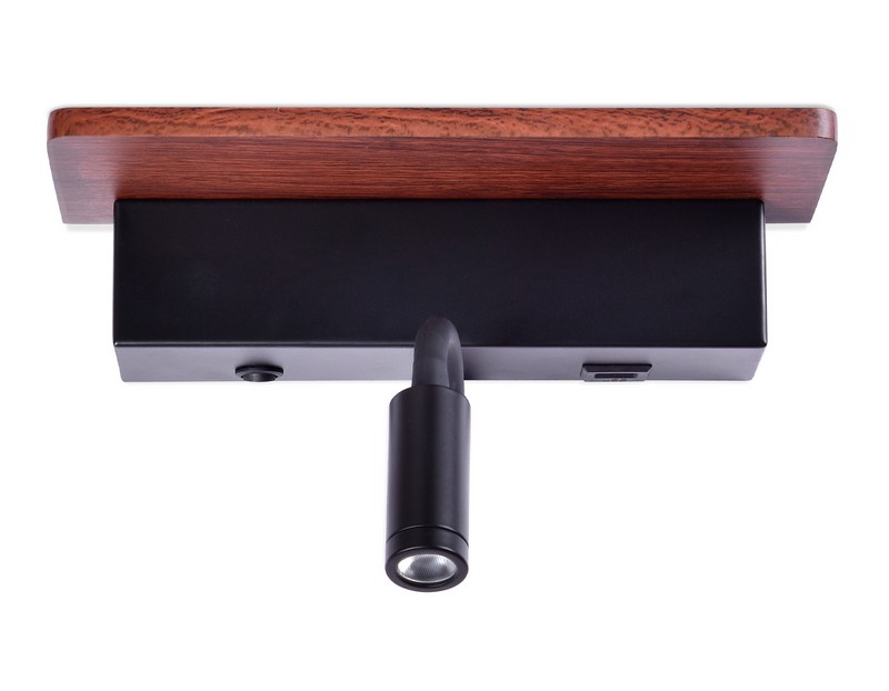 Настенный светодиодный светильник с выключателем, USB портом и полкой Ambrella Light FW291 Настенный светодиодный светильник с выключателем, USB портом и полкой Ambrella Light FW291