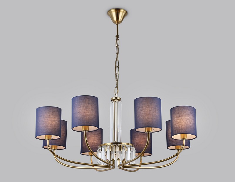 Подвесная люстра с абажурами и хрусталем Ambrella Light LH71273 Подвесная люстра с абажурами и хрусталем Ambrella Light LH71273