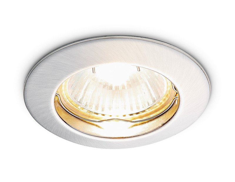 Металлический встраиваемый точечный светильник MR16 Ambrella Light 863A SS