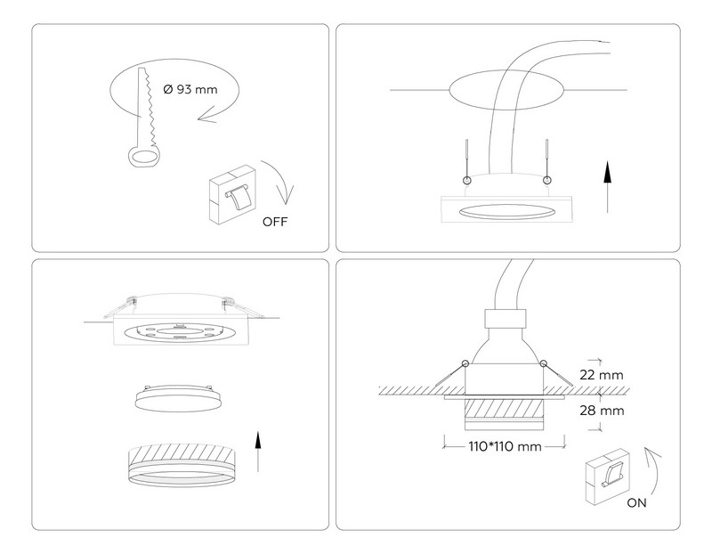 Светильник встраиваемый Ambrella Light TN5222 Светильник встраиваемый Ambrella Light TN5222