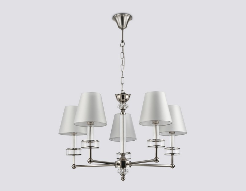 Подвесная люстра с абажурами и хрусталем Ambrella Light LH71001 Подвесная люстра с абажурами и хрусталем Ambrella Light LH71001