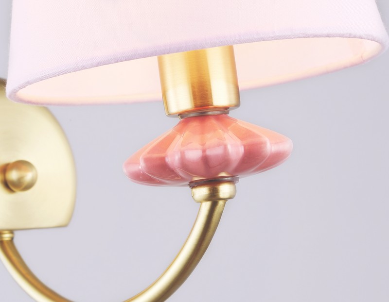 Настенный светильник с абажуром и декором из керамики Ambrella Light LH75027