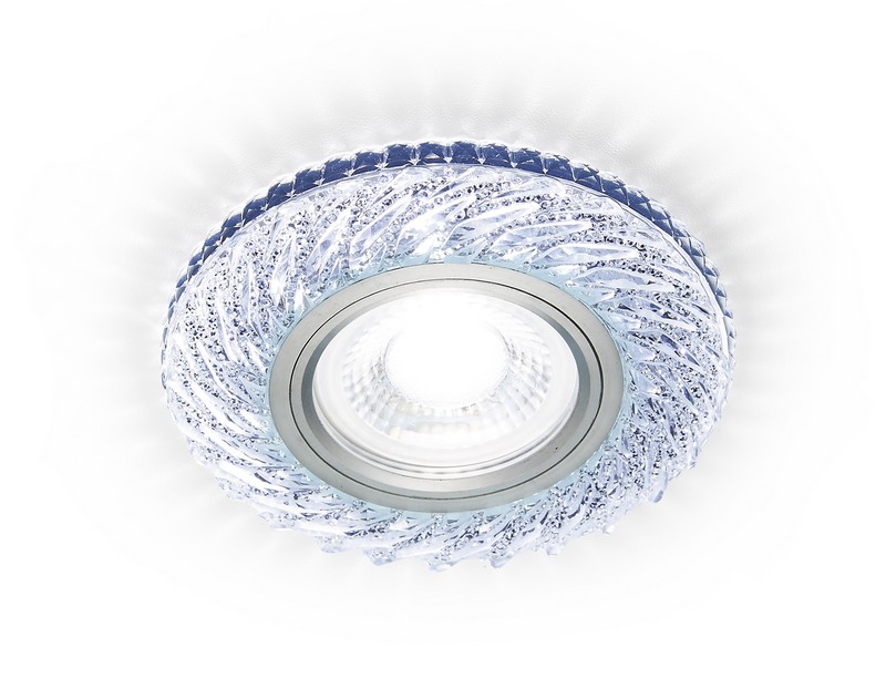 Встраиваемый точечный светильник MR16 с LED подсветкой Ambrella Light S295 CH