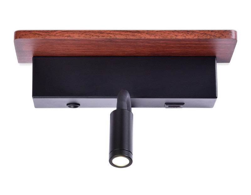 Настенный светодиодный светильник с выключателем, USB портом и полкой Ambrella Light FW291 Настенный светодиодный светильник с выключателем, USB портом и полкой Ambrella Light FW291