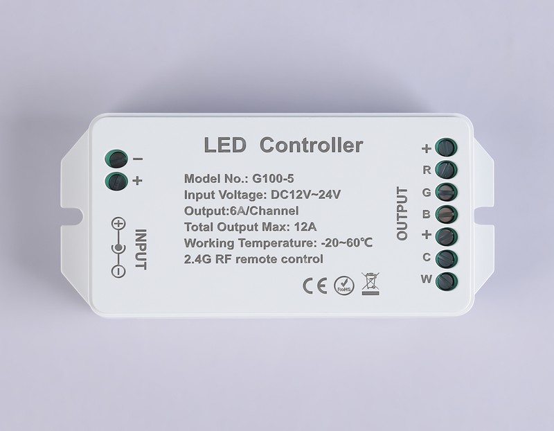 Контроллер для светодиодных лент RGB+CCT c радио пультом 2.4G GS11501 Ambrella Light GS11501 Контроллер для светодиодных лент RGB+CCT c радио пультом 2.4G GS11501 Ambrella Light GS11501