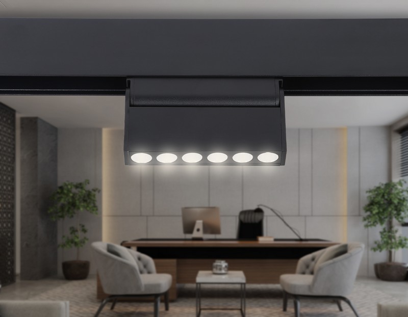 Светильник светодиодный трековый поворотный для шинопровода Magnetic Ambrella Light GL4040 Светильник светодиодный трековый поворотный для шинопровода Magnetic Ambrella Light GL4040