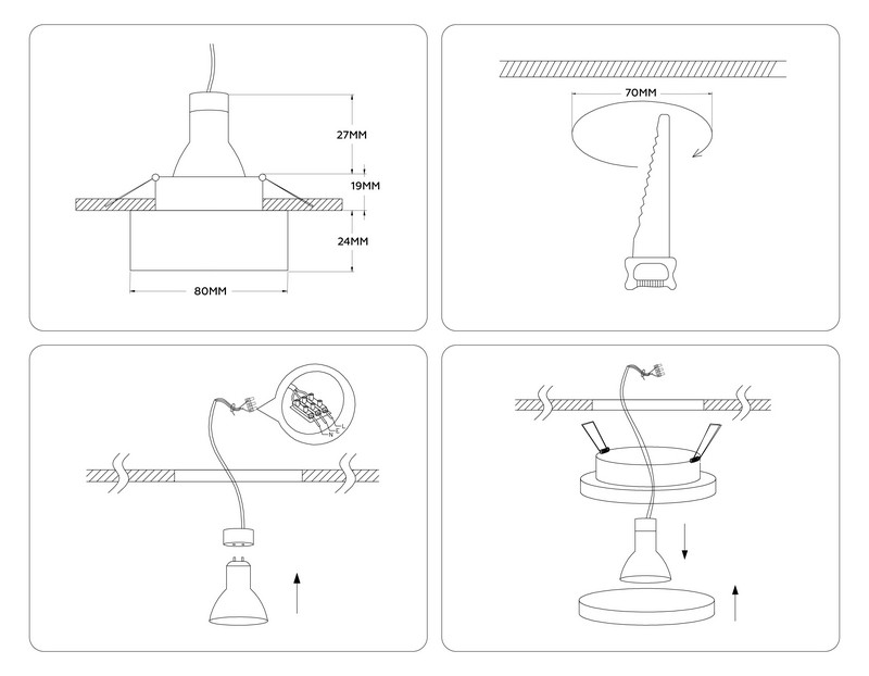 Встраиваемый точечный светильник MR16 Ambrella Light TN3306 Встраиваемый точечный светильник MR16 Ambrella Light TN3306