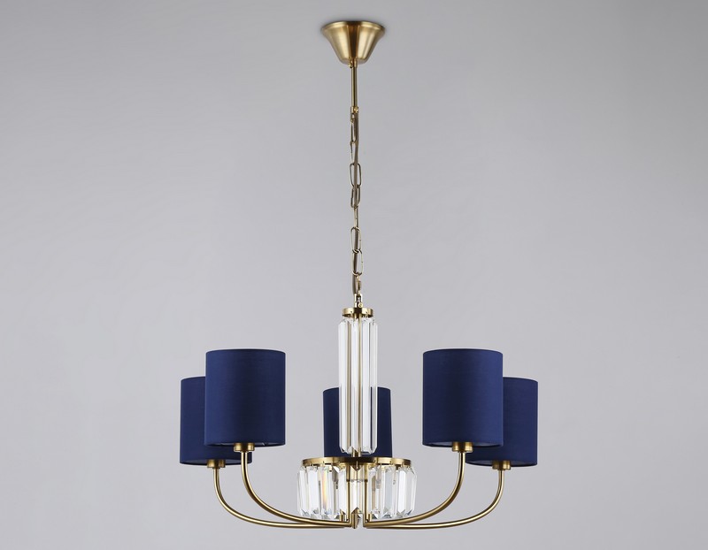 Подвесная люстра с абажурами и хрусталем Ambrella Light LH71271