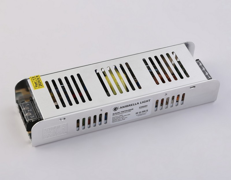 Блок питания с EMC для светодиодной ленты 24V 200W 8,3A IP20 185-260V 223*67*40 GS8684 Ambrella Light GS8684 Блок питания с EMC для светодиодной ленты 24V 200W 8,3A IP20 185-260V 223*67*40 GS8684 Ambrella Light GS8684