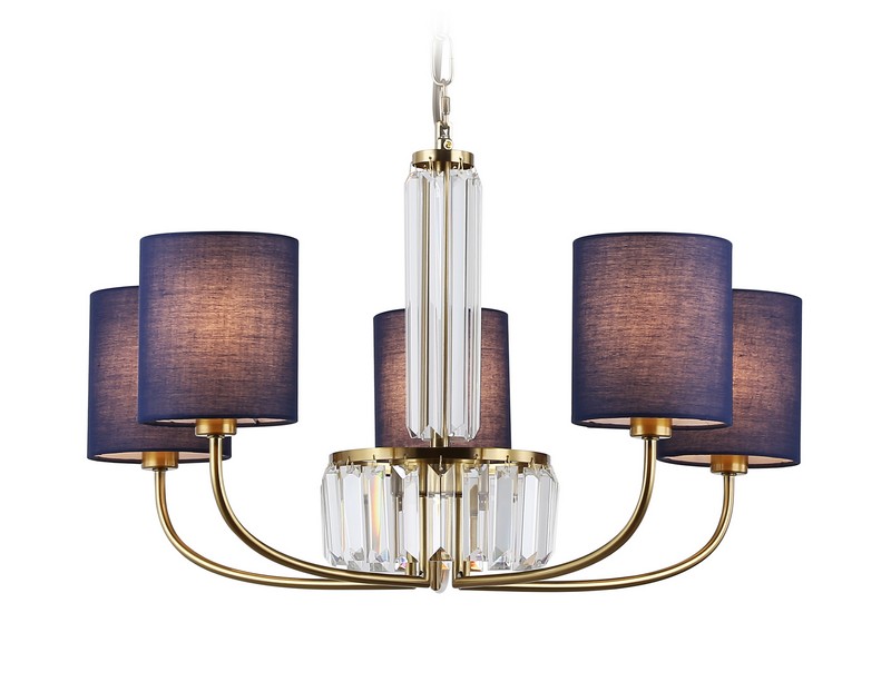 Подвесная люстра с абажурами и хрусталем Ambrella Light LH71271