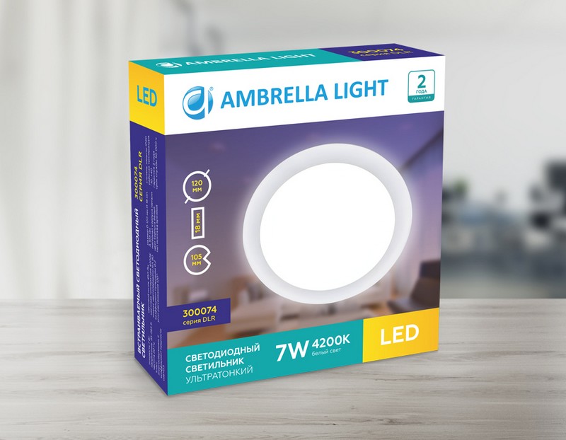Встраиваемый светодиодный светильник Даунлайт Ambrella Light 300074 Встраиваемый светодиодный светильник Даунлайт Ambrella Light 300074