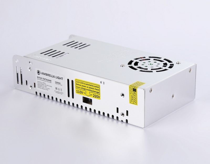 Блок питания для светодиодной ленты 12V 360W 30A IP20 90-260V 215*115*50 GS9551 Ambrella Light GS9551 Блок питания для светодиодной ленты 12V 360W 30A IP20 90-260V 215*115*50 GS9551 Ambrella Light GS9551