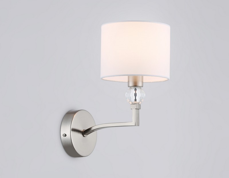 Настенный светильник с абажуром и хрусталем Ambrella Light LH71125 Настенный светильник с абажуром и хрусталем Ambrella Light LH71125