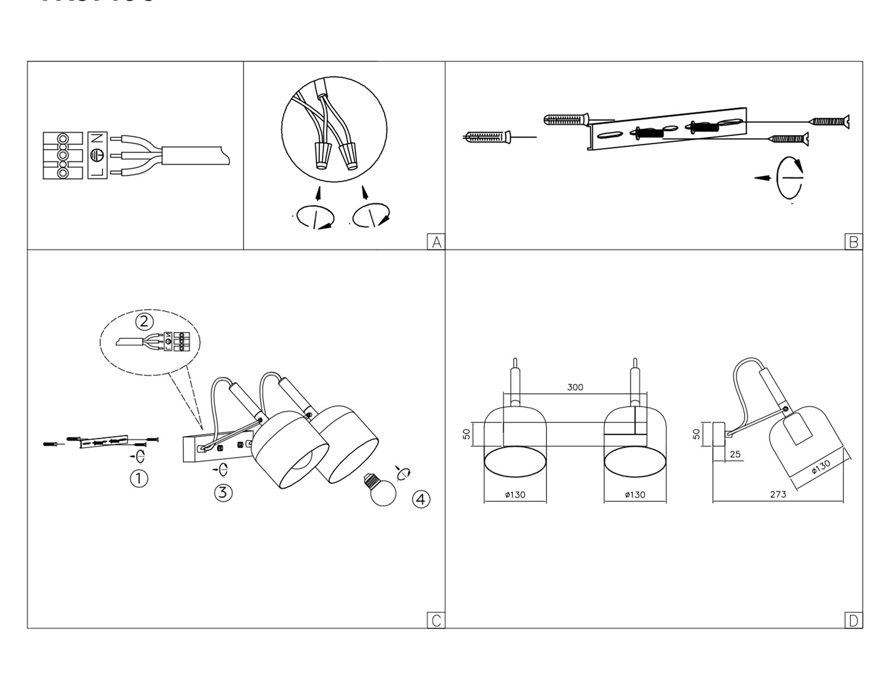 Настенно-потолочный спот Ambrella Light TR97106 Настенно-потолочный спот Ambrella Light TR97106