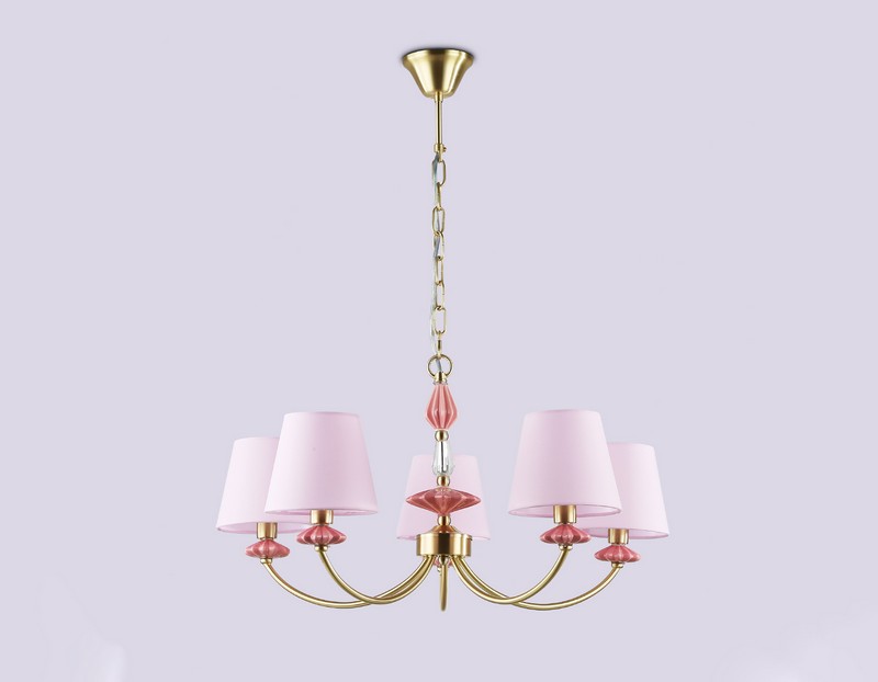 Подвесная люстра с абажуром и декором из керамики Ambrella Light LH75024