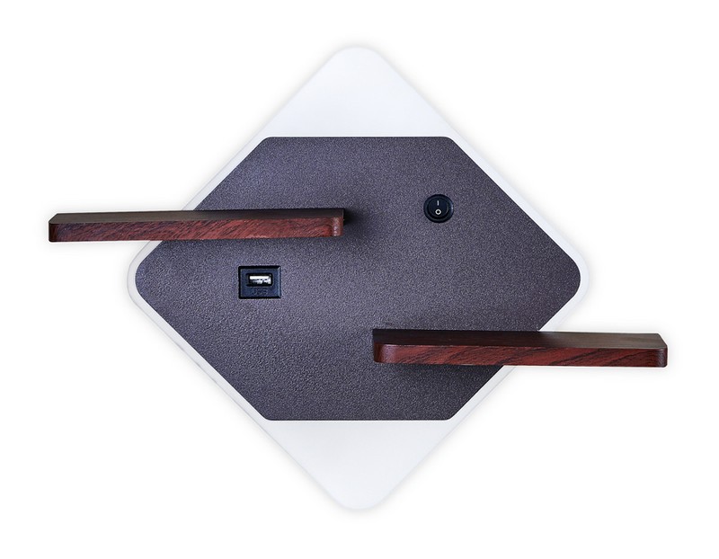 Настенный светодиодный светильник с выключателем, USB портом и полкой Ambrella Light FW101 Настенный светодиодный светильник с выключателем, USB портом и полкой Ambrella Light FW101
