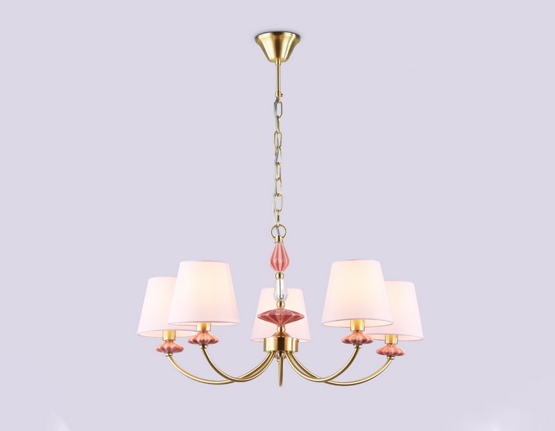Подвесная люстра с абажуром и декором из керамики Ambrella Light LH75024