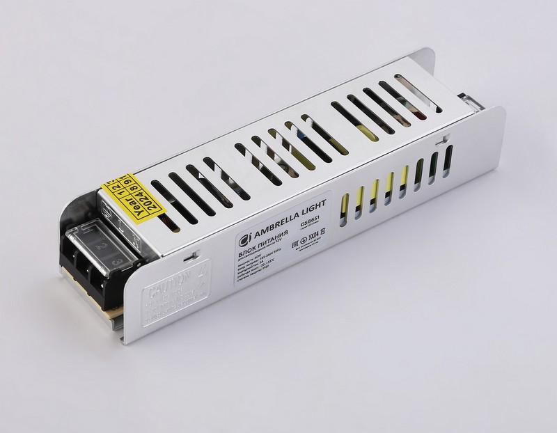 Блок питания с EMC для светодиодной ленты 12V 60W 5A IP20 185-260V 160*40*32 GS8651 Ambrella Light GS8651 Блок питания с EMC для светодиодной ленты 12V 60W 5A IP20 185-260V 160*40*32 GS8651 Ambrella Light GS8651