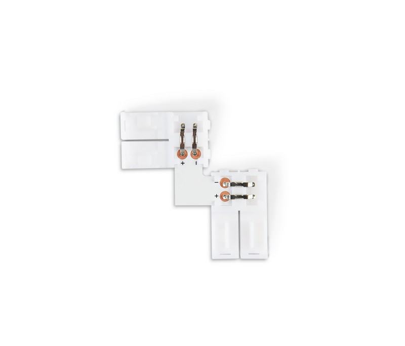 Соединитель угловой L для светодиодной ленты 2835 12/24V (2 конт.) GS6501 (10шт) Ambrella Light GS6501