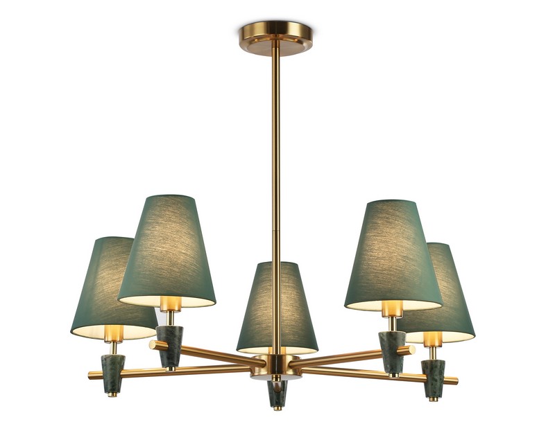 Люстра на штанге с абажурами и мрамором Ambrella Light LH75051