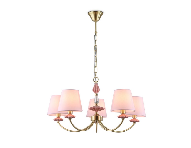 Подвесная люстра с абажуром и декором из керамики Ambrella Light LH75024