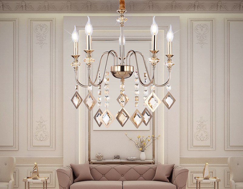 Подвесная люстра с хрусталем Ambrella Light TR4955 Подвесная люстра с хрусталем Ambrella Light TR4955