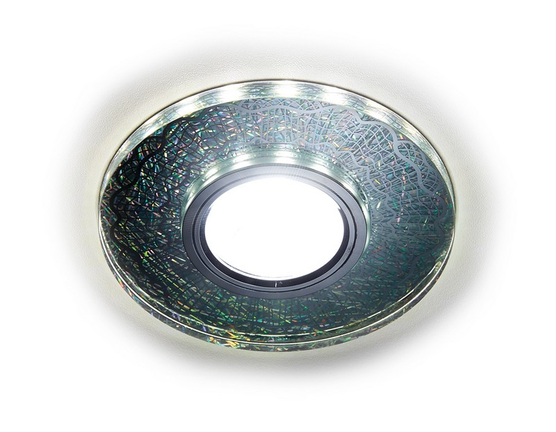 Встраиваемый точечный светильник MR16 со светодиодной подсветкой Ambrella Light S175 PR/CH