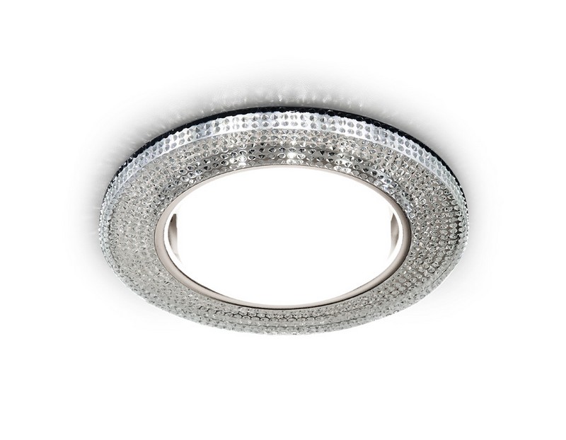 Встраиваемый точечный светильник GX53 с LED подсветкой Ambrella Light G290 CH