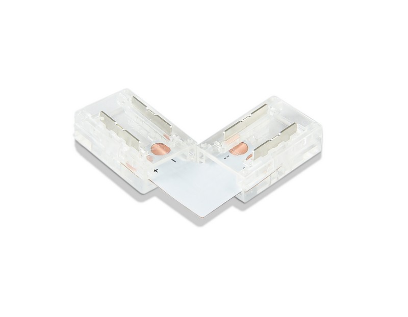 Соединитель угловой L для светодиодной ленты COB 8mm 12/24V (2 конт.) GS6851 (5шт) Ambrella Light GS6851