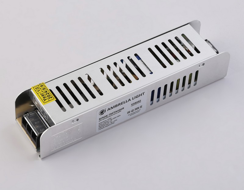 Блок питания с EMC для светодиодной ленты 24V 120W 5A IP20 185-260V 188*46*36 GS8682 Ambrella Light GS8682