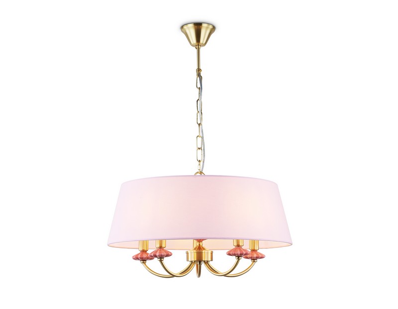Подвесная люстра с абажуром и декором из керамики Ambrella Light LH75021