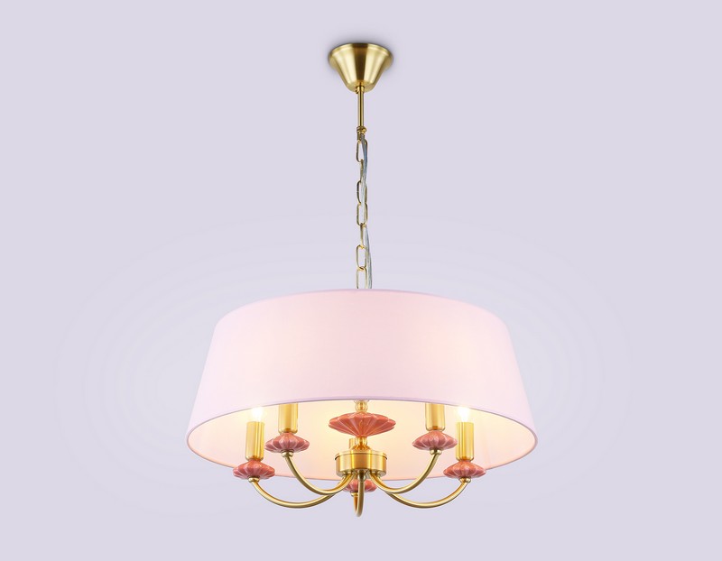 Подвесная люстра с абажуром и декором из керамики Ambrella Light LH75021