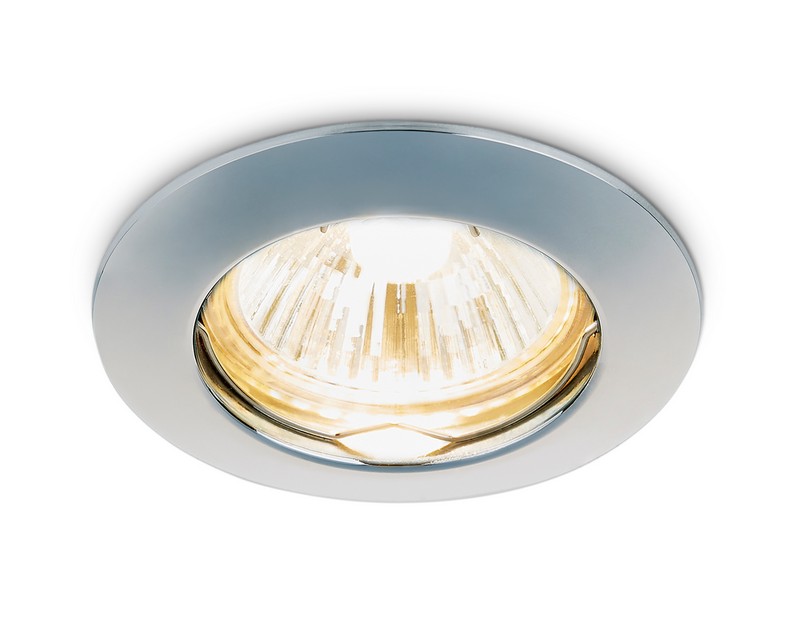 Металлический встраиваемый точечный светильник MR16 Ambrella Light 863A CH