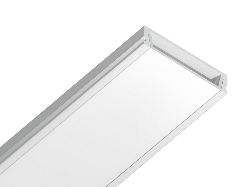 Алюминиевый профиль накладной 23.8*6 для светодиодной ленты до 20мм Ambrella Light GP1800WH