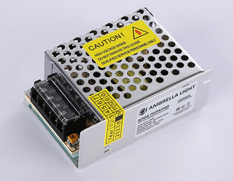 Блок питания для светодиодной ленты 12V 36W 3A IP20 90-260V 85*58*34 GS9502 Ambrella Light GS9502 Блок питания для светодиодной ленты 12V 36W 3A IP20 90-260V 85*58*34 GS9502 Ambrella Light GS9502