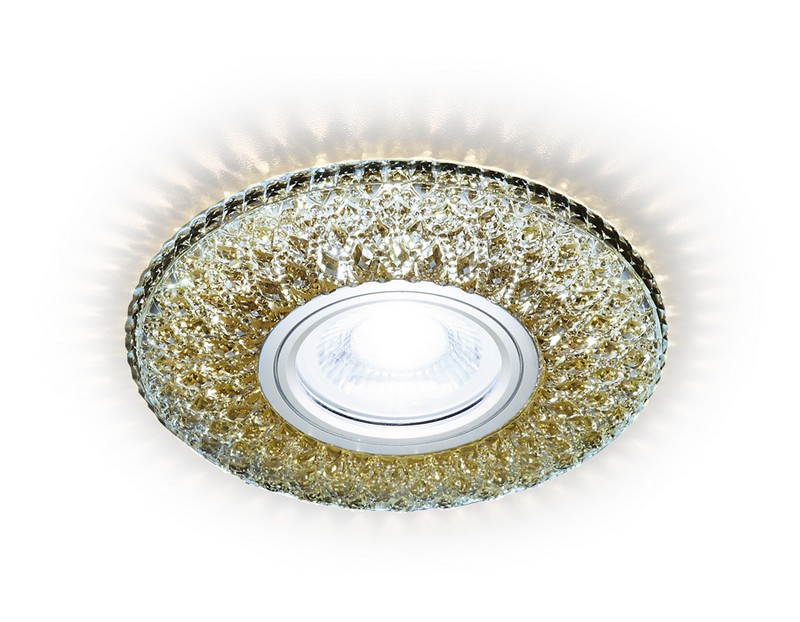Встраиваемый точечный светильник MR16 с LED подсветкой Ambrella Light S333 CF/WR