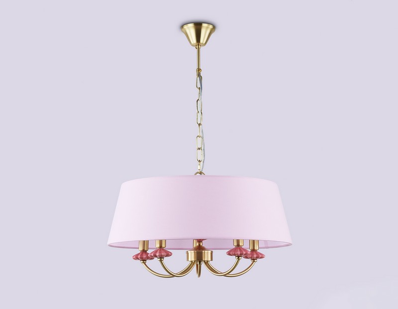 Подвесная люстра с абажуром и декором из керамики Ambrella Light LH75021