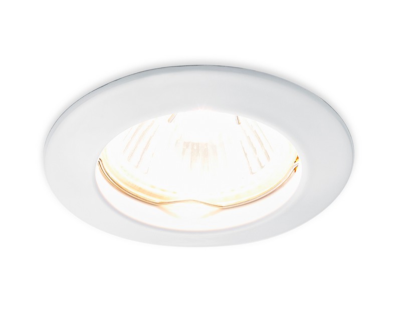 Металлический встраиваемый точечный светильник MR16 Ambrella Light 863A WH