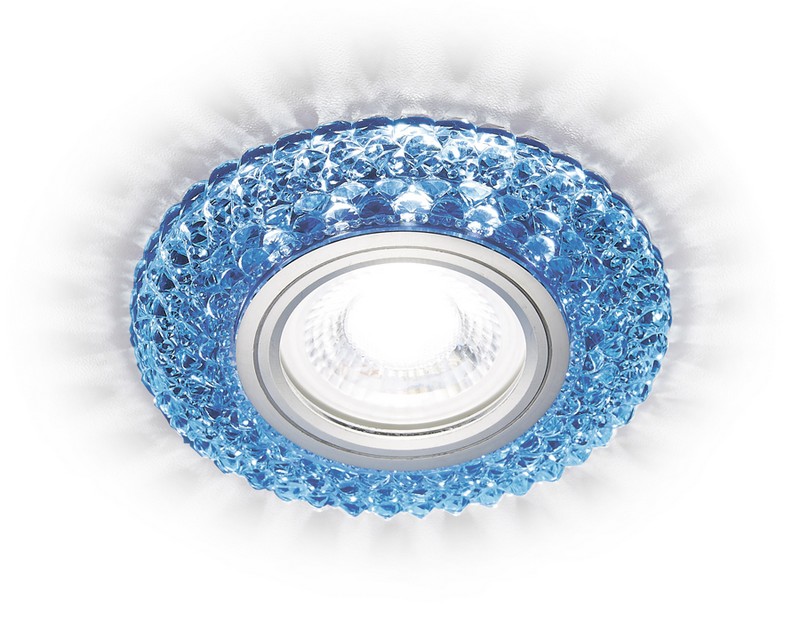 Встраиваемый точечный светильник MR16 с LED подсветкой Ambrella Light S291 BL/WH