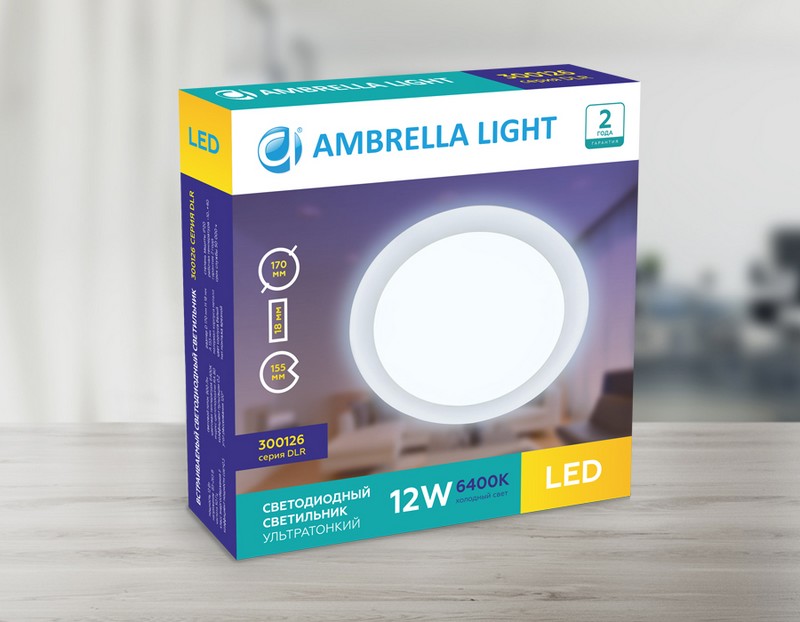 Встраиваемый светодиодный светильник Даунлайт Ambrella Light 300126 Встраиваемый светодиодный светильник Даунлайт Ambrella Light 300126