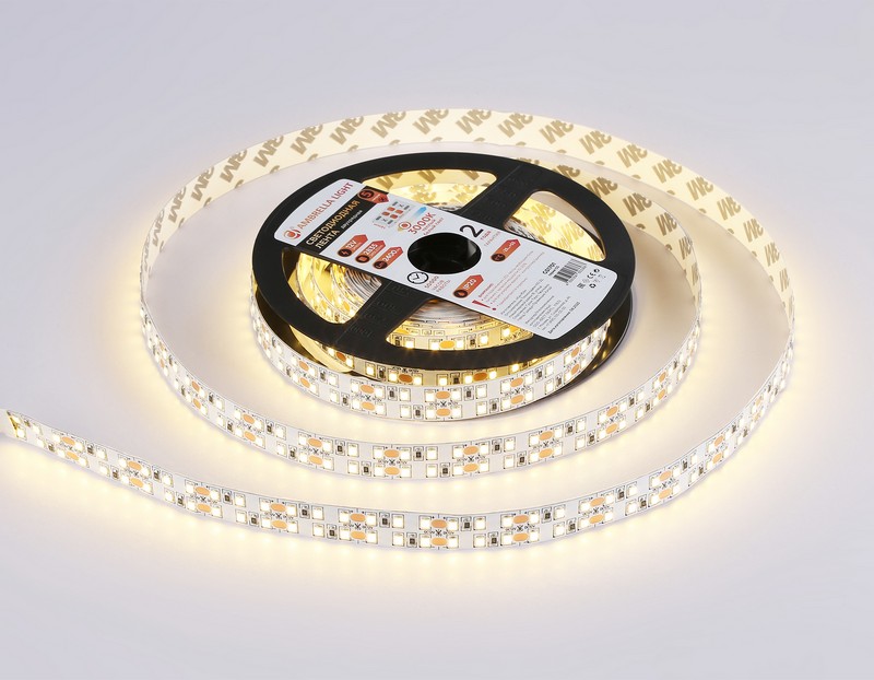 Светодиодная лента двухрядная Ambrella Light GS1701 2835 240Led /24W m/ 12V IP20 3000K 5m Ambrella Light GS1701 Светодиодная лента двухрядная Ambrella Light GS1701 2835 240Led /24W m/ 12V IP20 3000K 5m Ambrella Light GS1701