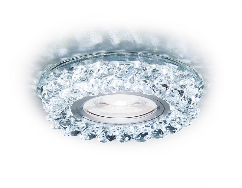 Встраиваемый точечный светильник MR16 со светодиодной подсветкой Ambrella Light S257 CH