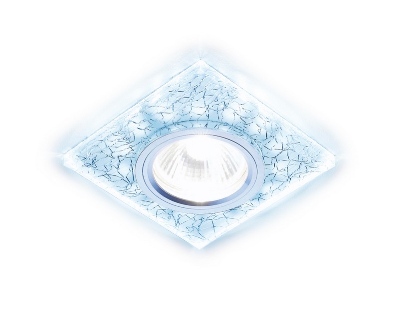 Встраиваемый точечный светильник MR16 со светодиодной подсветкой Ambrella Light S227 W/CH/C