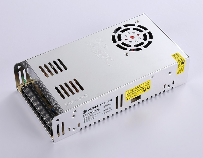 Блок питания для светодиодной ленты 24V 360W 15A IP20 90-260V 215*115*50 GS9651 Ambrella Light GS9651 Блок питания для светодиодной ленты 24V 360W 15A IP20 90-260V 215*115*50 GS9651 Ambrella Light GS9651